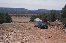 The road we traveled on to follow the railroad that had semaphore signals.