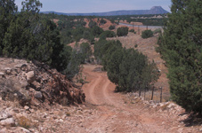 Remote road south of Las Vegas, NM.