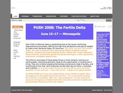 Push Institute re&ndash;designed home page