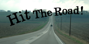 Hit the Road web site title banner image.